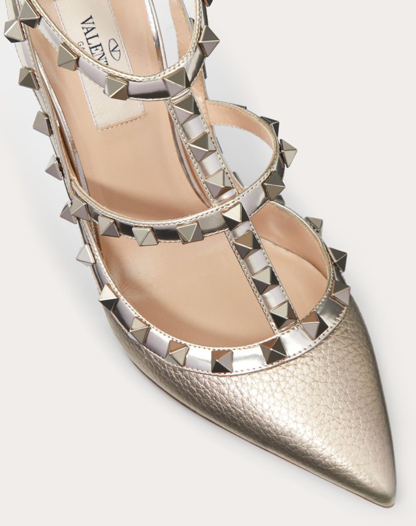 ROCKSTUD METALLIC ANKLE STRAP PUMP 100 MM - Image 2